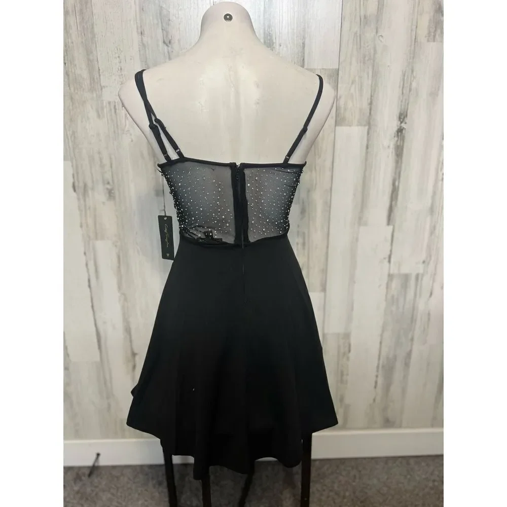 Windsor black flare dress